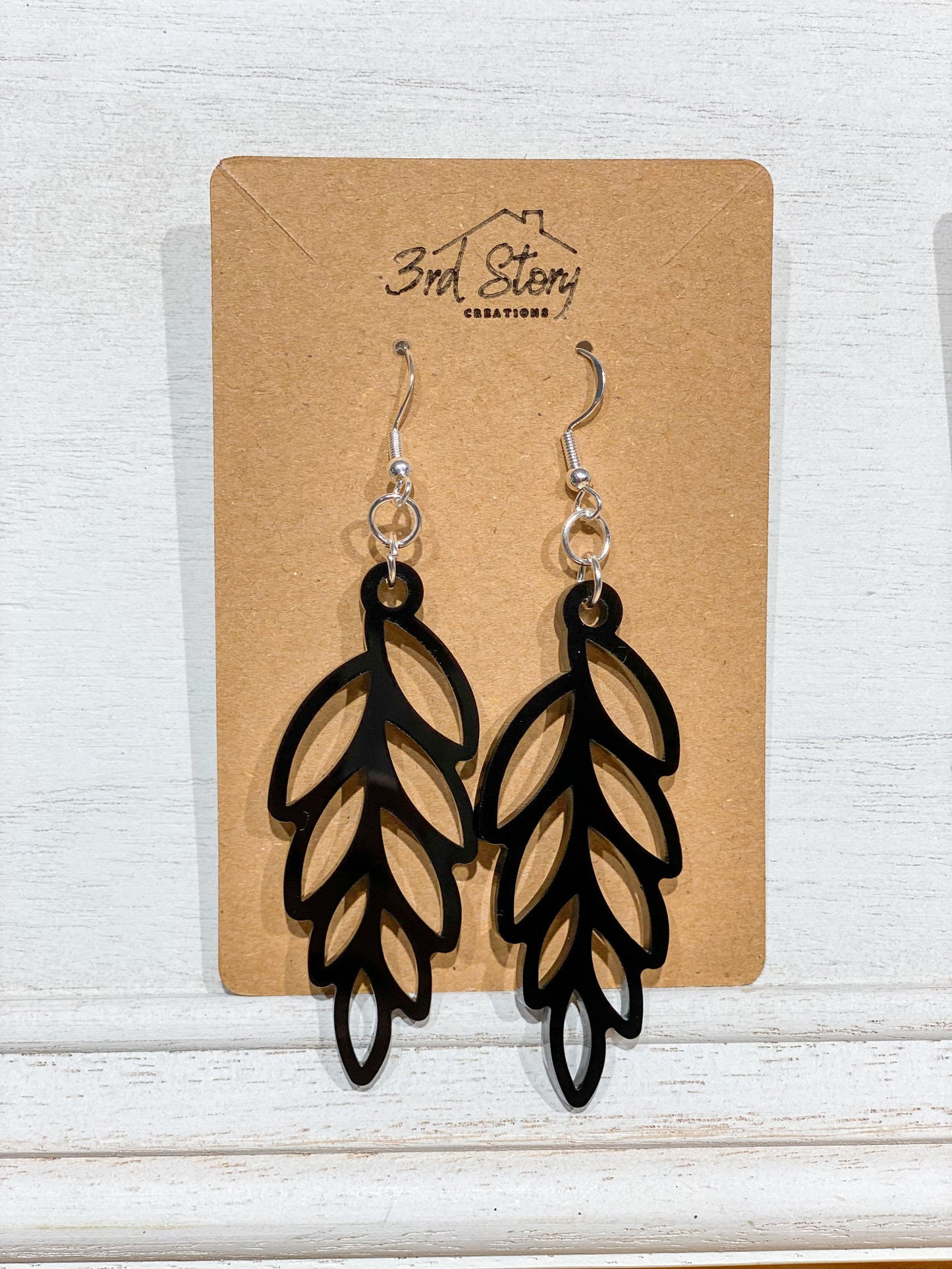 Black Acrylic Earrings