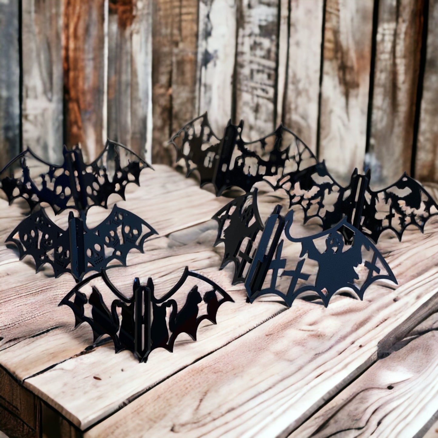 3D Bats Shelf Decor