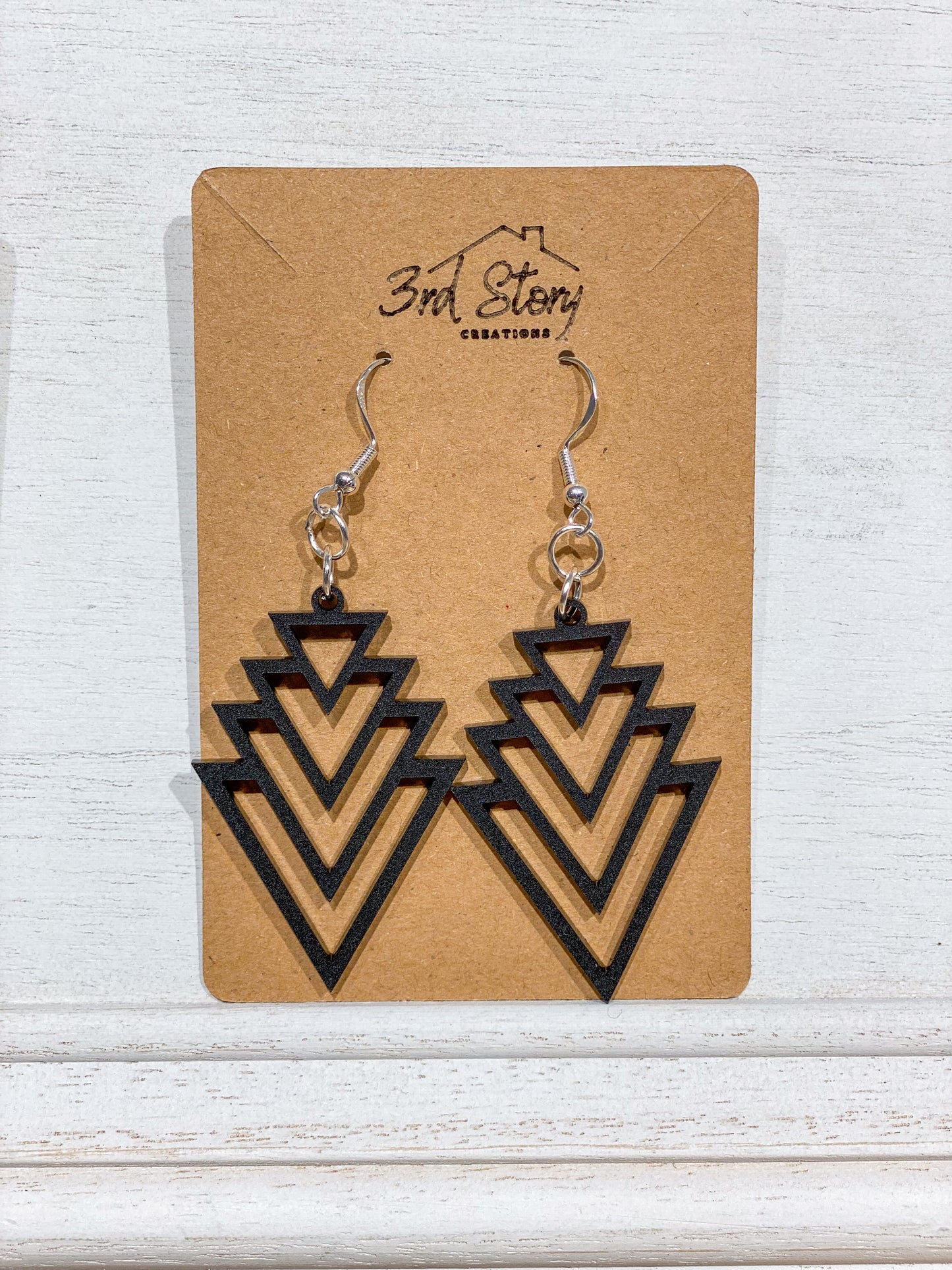 Black Acrylic Earrings