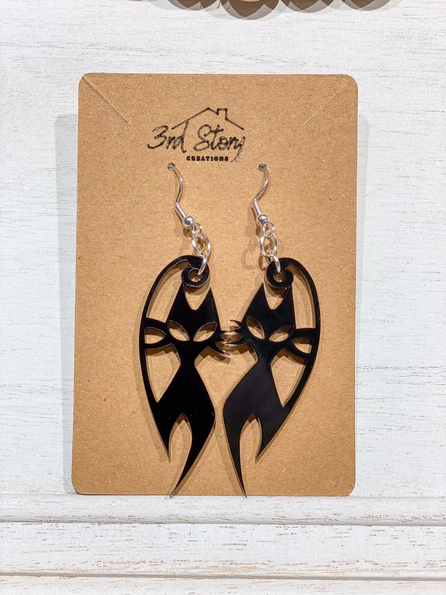 Black Acrylic Earrings