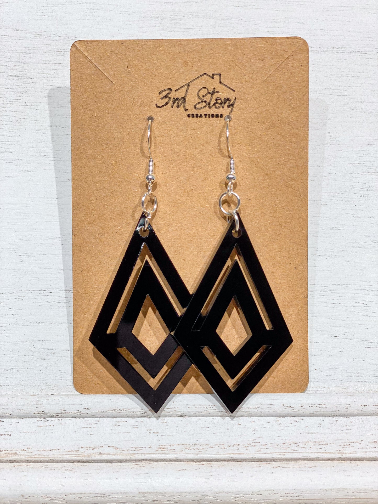 Black Acrylic Earrings