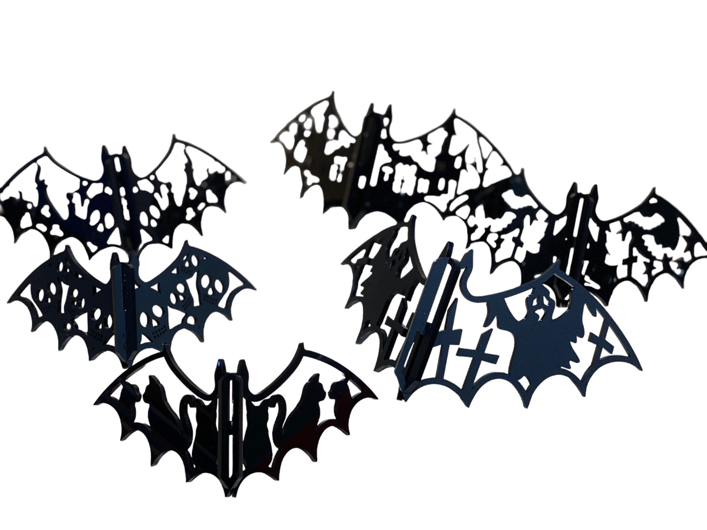 3D Bats Shelf Decor