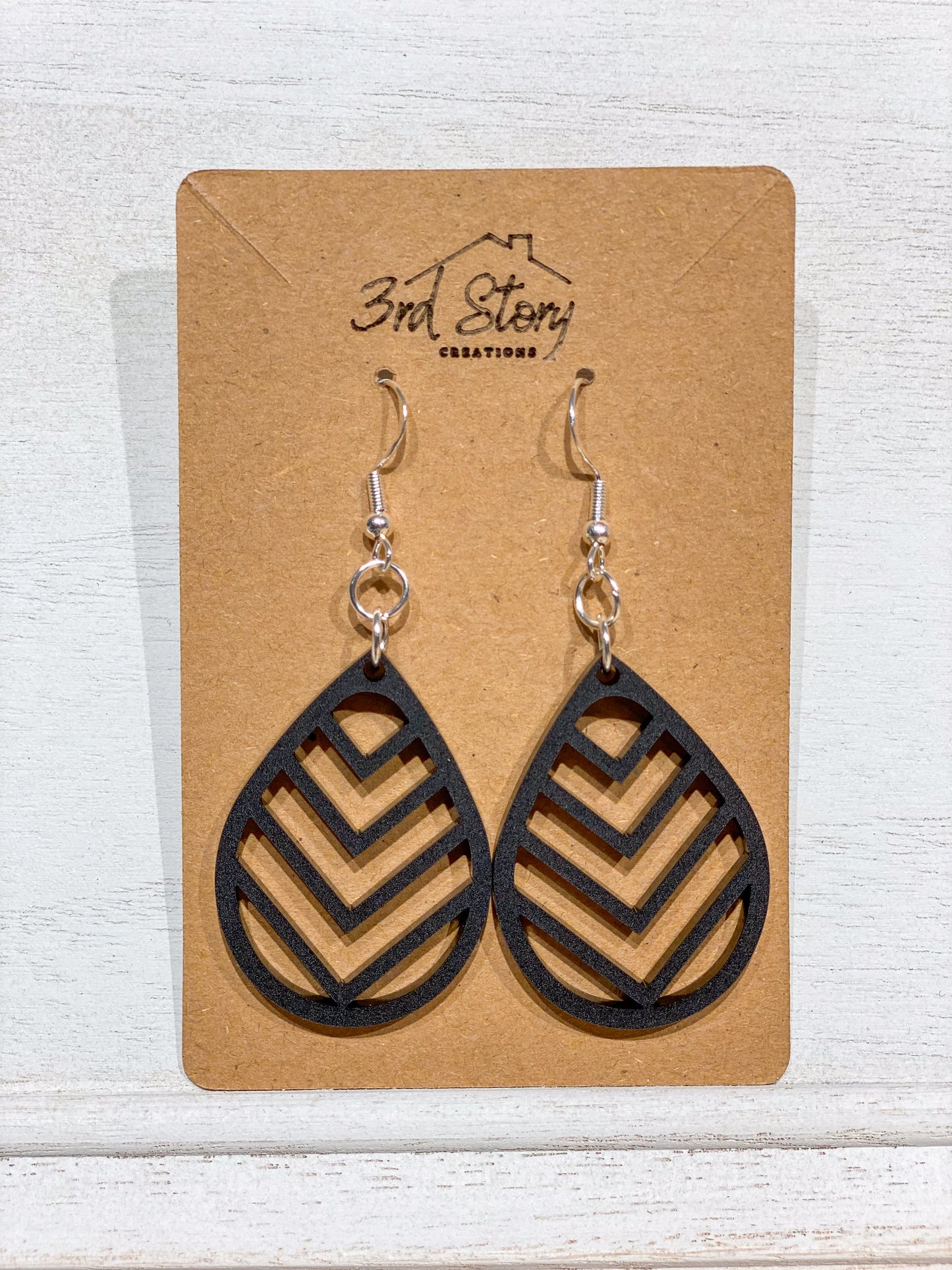 Black Acrylic Earrings