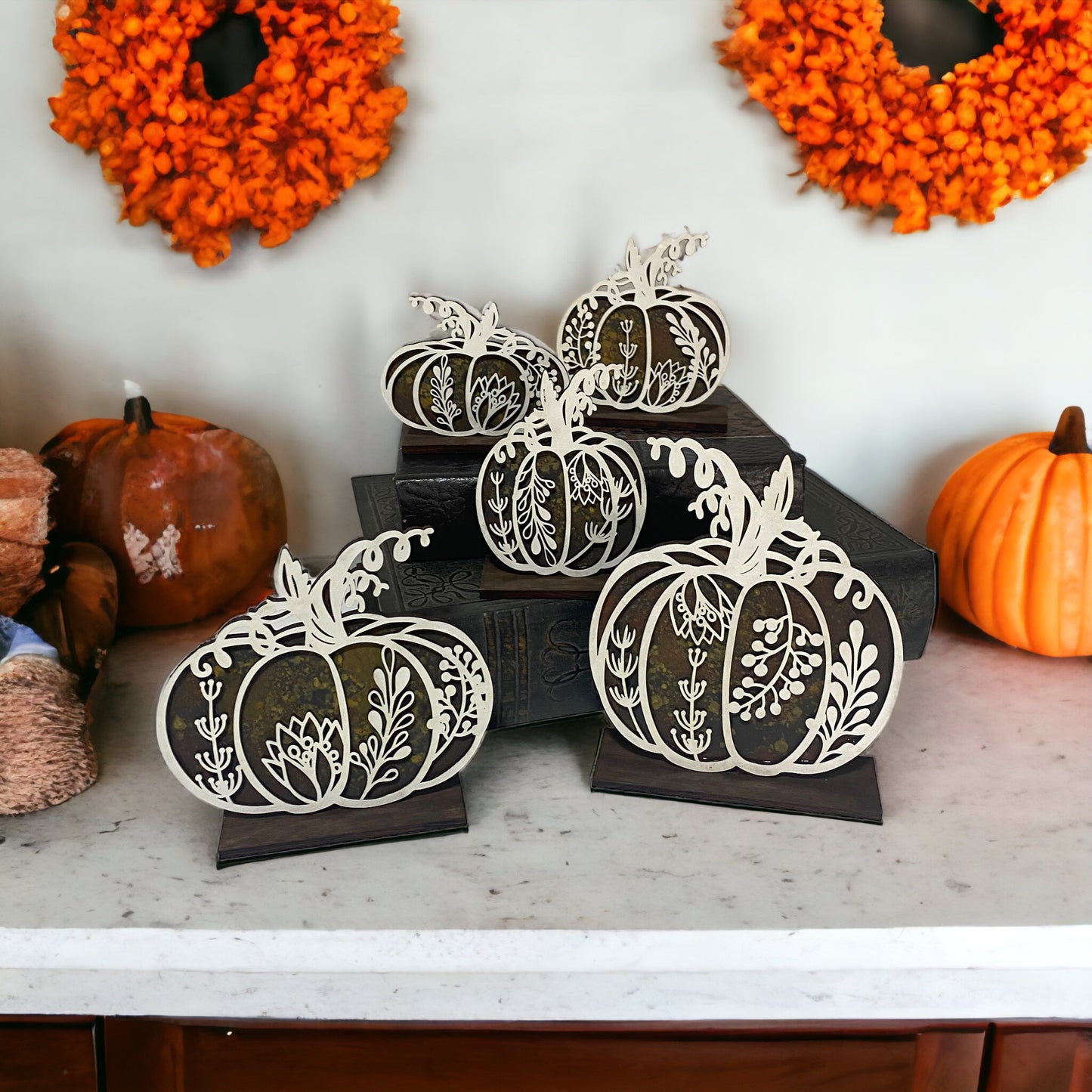 Rustic Pumpkin Shelf Sitters