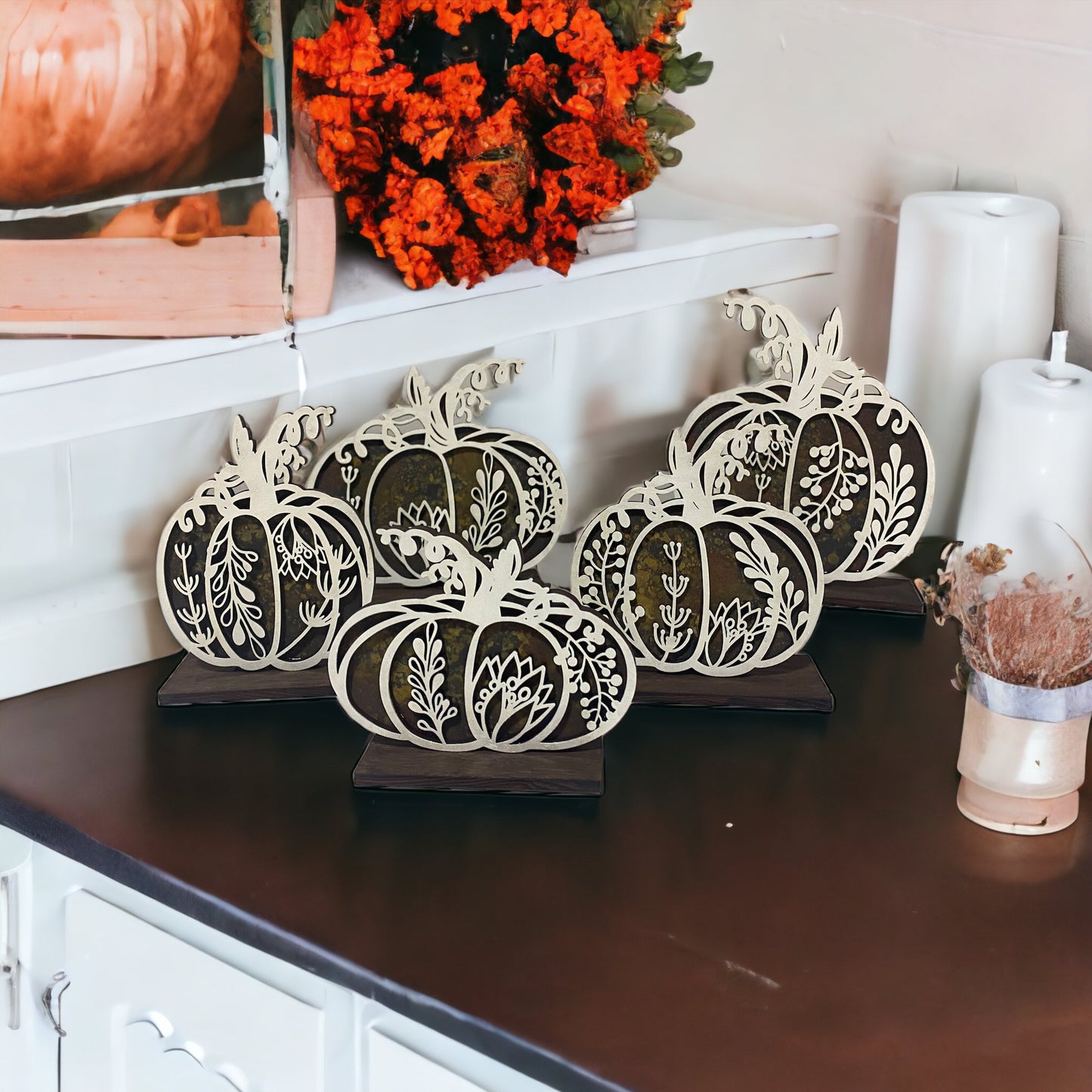 Rustic Pumpkin Shelf Sitters