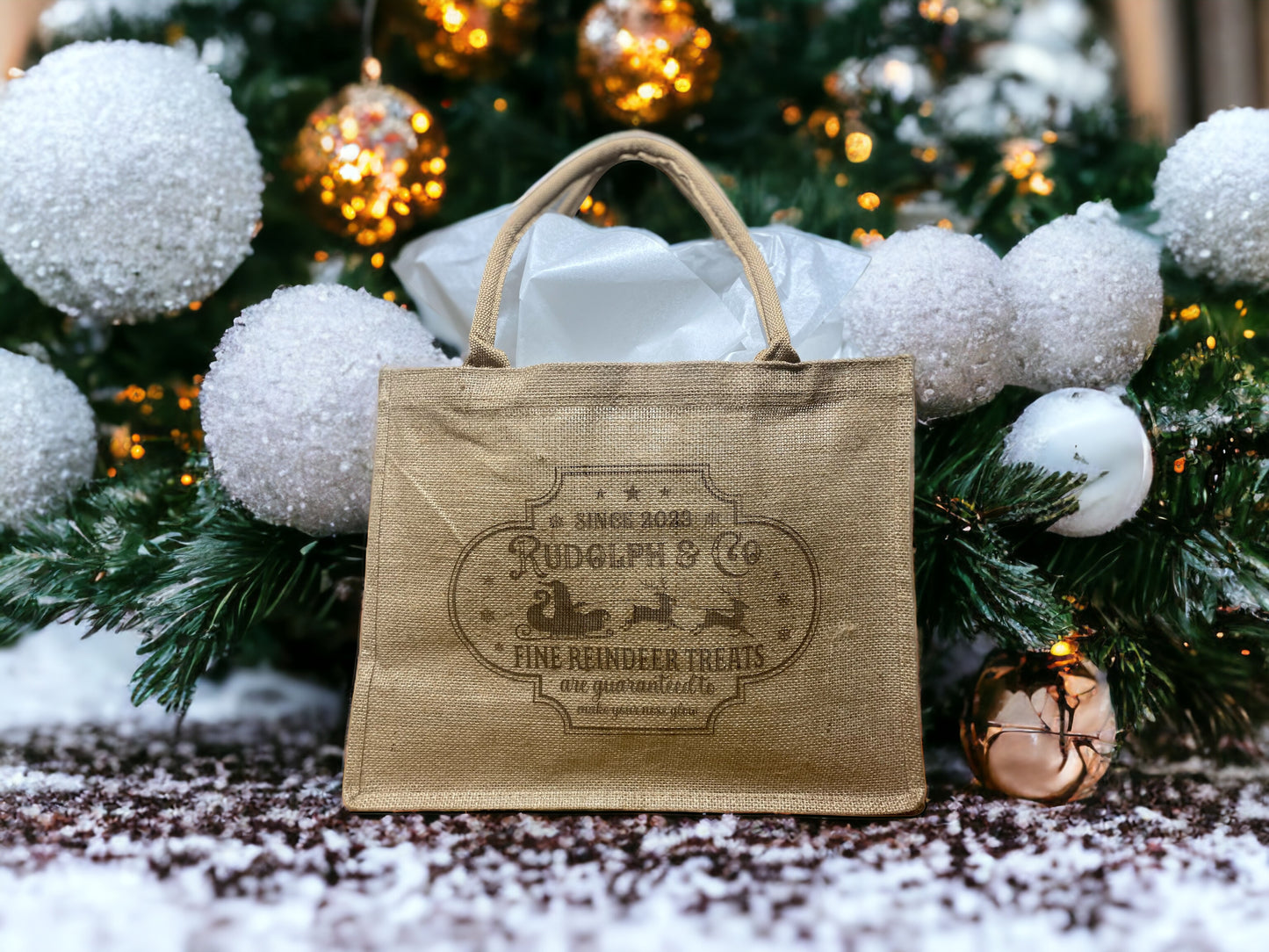 Burlap Tote Shopping/Gift Bags