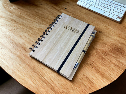 Wooden Notebook & Pen