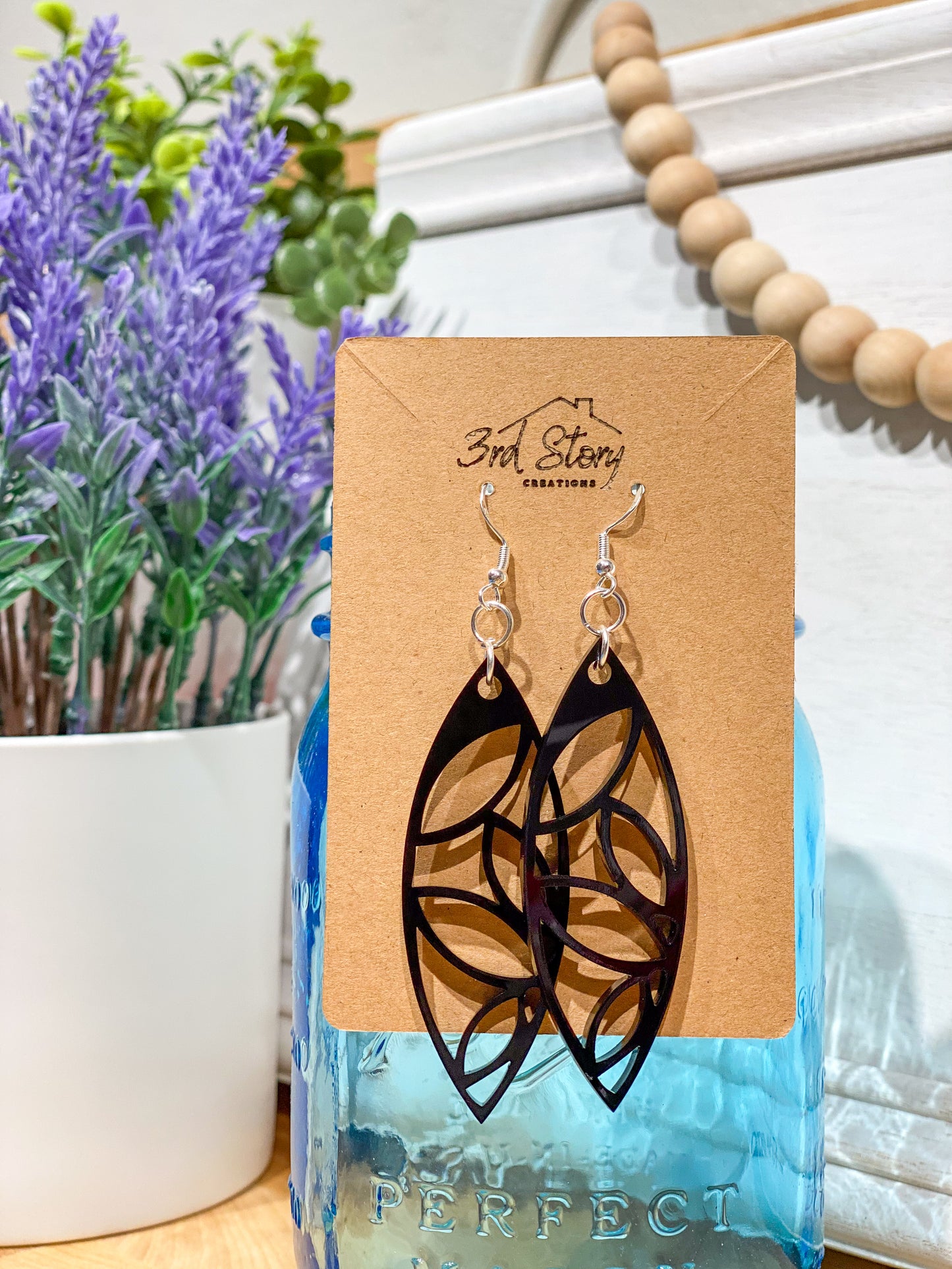 Black Acrylic Earrings