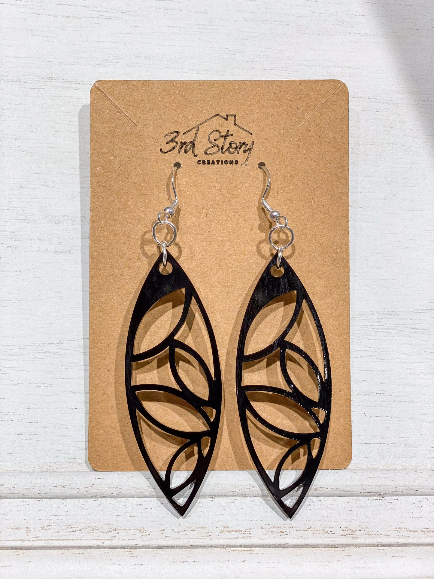 Black Acrylic Earrings