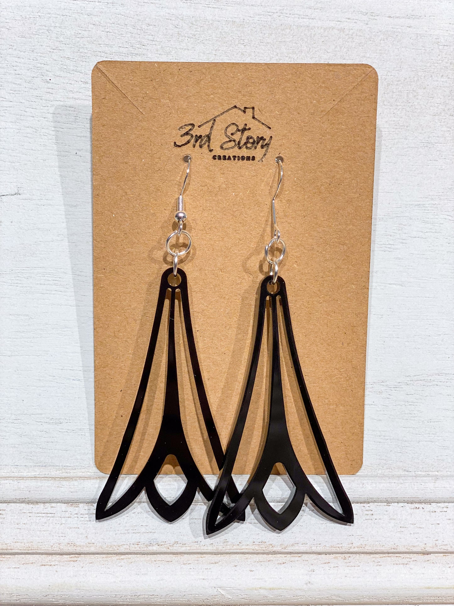 Black Acrylic Earrings