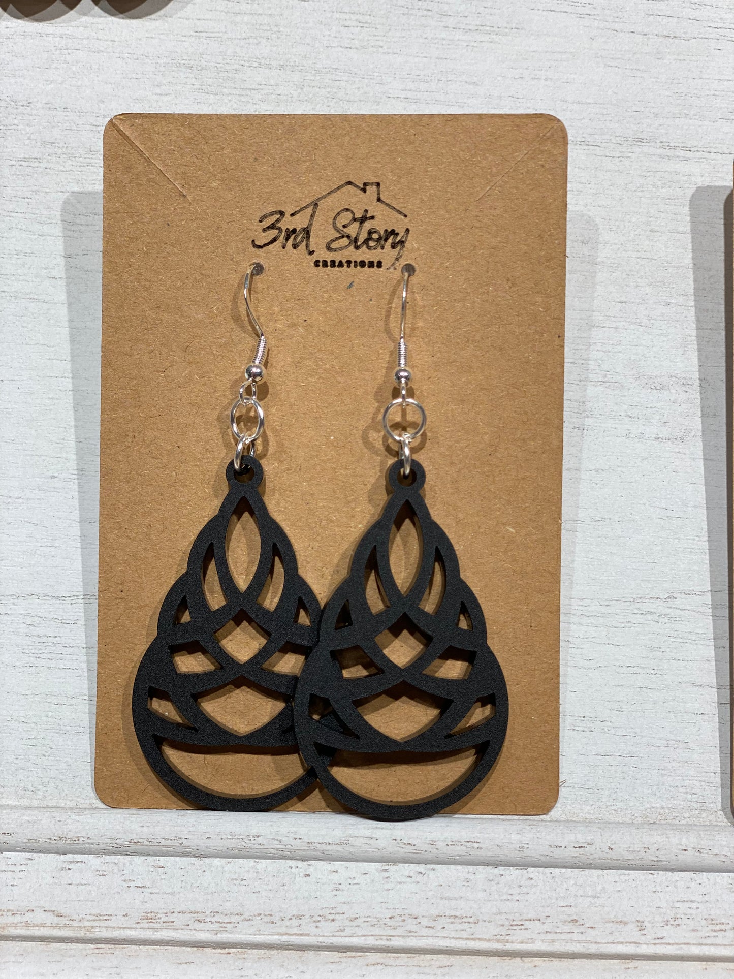 Black Acrylic Earrings